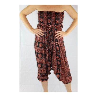Pantalon afgano con mantras, algodon